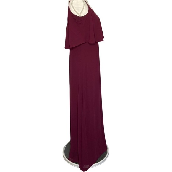 Show Me Your Mumu Caitlin Ruffle Maxi Dress Merlot - Picture 5 of 12